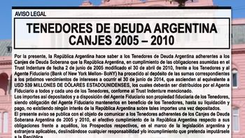 fondos buitre: ¿que dice la solicitada que publico el gobierno en los diarios? fondos buitre: ¿que dice la solicitada que publico el gobierno en los diarios?