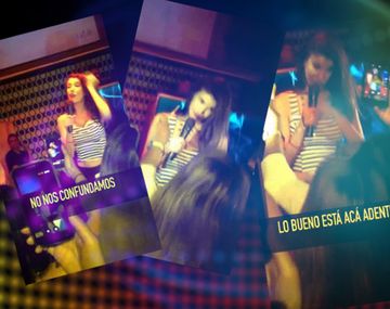 Andrea Rincón, en un boliche antes de su internación.