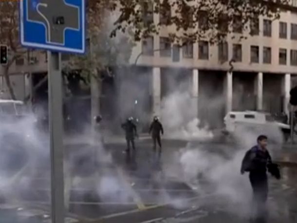 Disturbios en Santiago de Chile