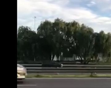 Lo filmaron cuando conducía en contramano por el Acceso Oeste