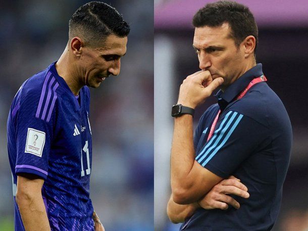 Las opciones que prueba Lionel Scaloni para reemplazar a Ángel Di María