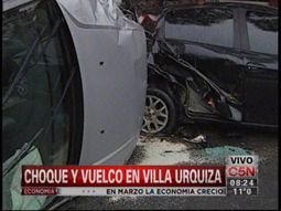 Dos heridos luego de un choque múltiple en Villa Urquiza
