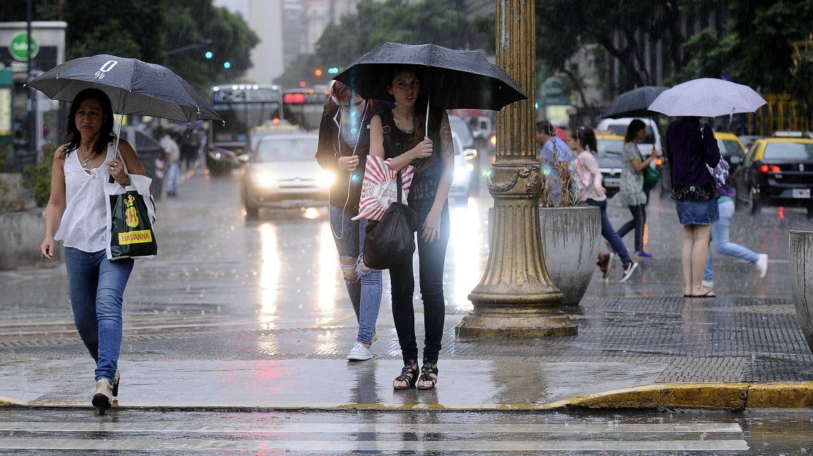 Rige un alerta meteorológico en la Ciudad por tormentas