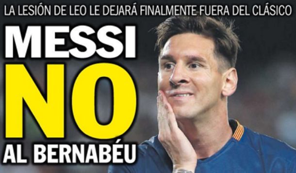 Llora Barcelona: Lionel Messi no jugará el clásico ante el Real Madrid
