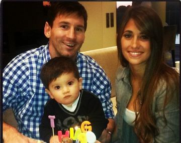El festejo de Messi y su pareja por el primer año de su hijo