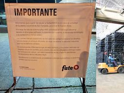 El comunicado de FATE para sus empleados de la planta de San Fernando El comunicado de FATE para sus empleados de la planta de San Fernando