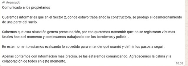 Qué dijo el aministrador apuntado por vecinos del barrio Estación Buenos Aires Qué dijo el aministrador apuntado por vecinos del barrio Estación Buenos Aires