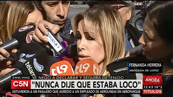 La abogada confirmó que López está estresado, sufriendo y con medicación para la presión