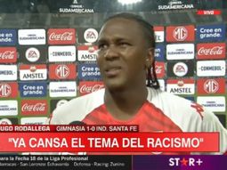 Rodallega denunció insultos racistas de los hinchas de Gimnasia: Que te llamen mono, negro...