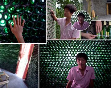 Construyen una oficina con 8500 botellas de cerveza