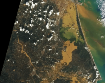 La NASA reveló cómo se ven las inundaciones que afectan a España.