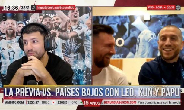Messi y el Papu Gómez, en el Twitch del Kun Agüero