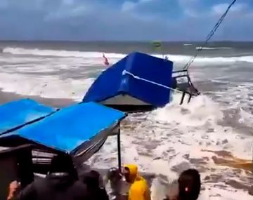 Impresionantes imágenes de la sudestada en Costa del Este