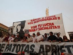 Militantes de izquierda marcharon por Ferreyra