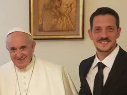 El papa Francisco junto a su sobrino, José Bergoglio.