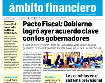 Tapas de diarios del viernes 17 de noviembre de 2017