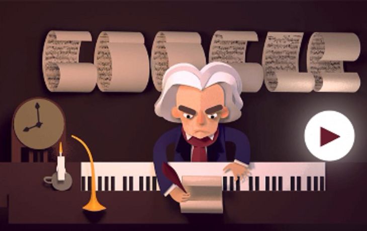 El homenaje de Google a Beethoven por sus 245 años