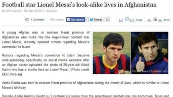 en afganistan, descubren un gemelo de lionel messi en afganistan, descubren un gemelo de lionel messi