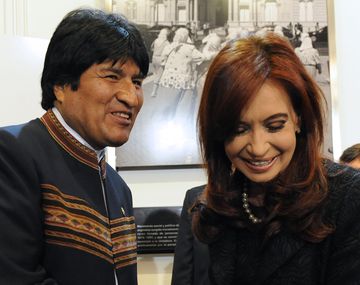 Cristina Fernández y Evo Morales