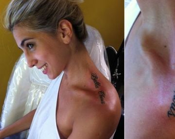 Por amor: Cinthia Fernández se tatuó los nombres de sus hijas