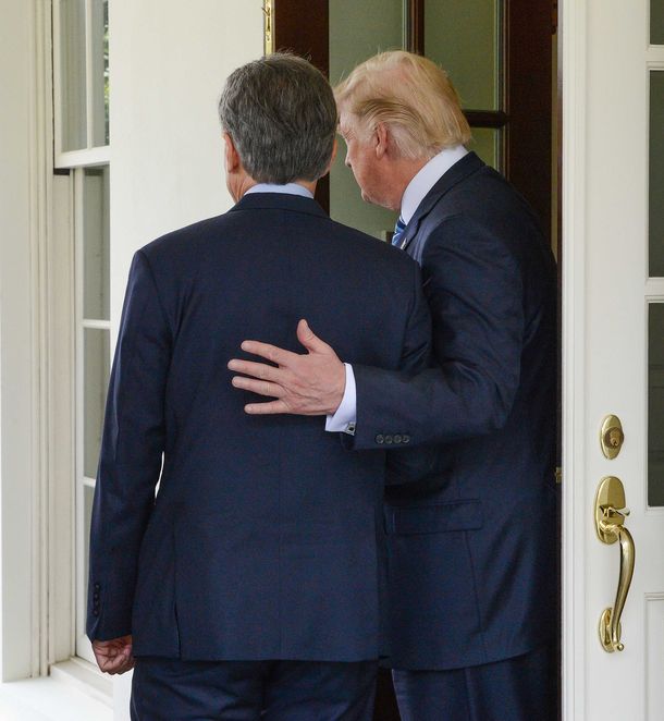 Mauricio Macri junto a Donald Trump en la Casa Blanca