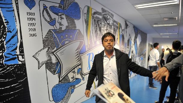 Marcelo Gallardo llegando al vestuario del Arena de Gremio