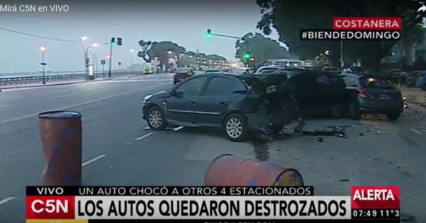 Choque a la altura de Costanera Norte