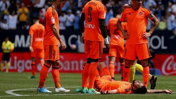 Hubo momentos de tensión en La Rosaleda