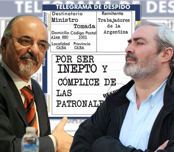 Un diputado de izquierda le envió un telegrama de despido al ministro Tomada