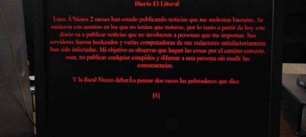 La página del diario El Litoral fue hackeada 