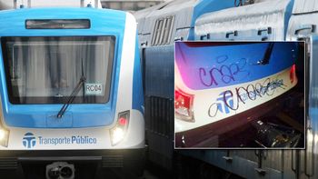 a un dia de ser presentados, ya hay pintadas en los nuevos trenes del sarmiento a un dia de ser presentados, ya hay pintadas en los nuevos trenes del sarmiento