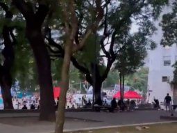 Caos en la 9 de Julio por un campamento piquetero frente al ministerio de Desarrollo Social