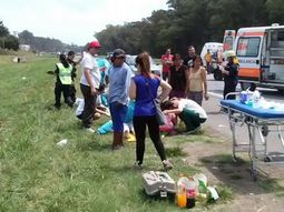 un total de 25 heridos por un choque un total de 25 heridos por un choque