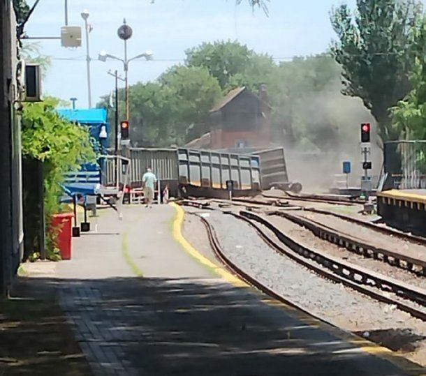Descarriló una formación del tren Sarmiento en Haedo