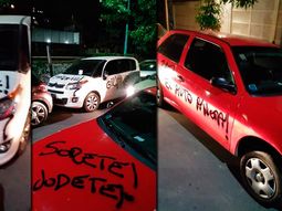 tras perder con huracan, hinchas de river hallaron sus autos pintados tras perder con huracan, hinchas de river hallaron sus autos pintados