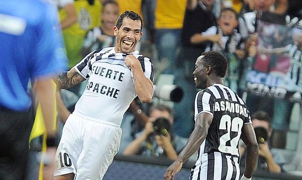 Tevez sigue de racha: otro tanto para la goleada de Juventus