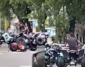 Video: escapó de un control en cuatriciclo y embistió a agentes en Parque Chacabuco