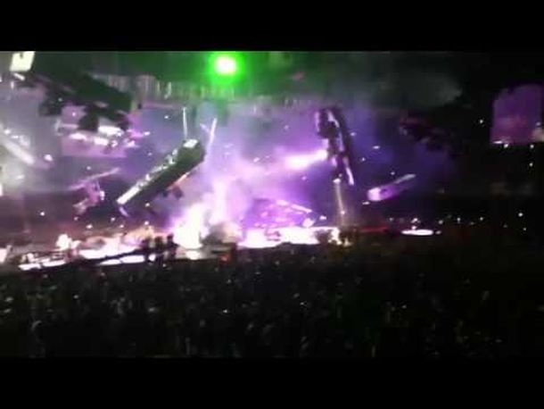 El accidente en el escenario