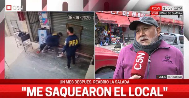 Un kiosquero de La Salada denunció que la Policía Federal le robó mercadería por 8 millones de pesos