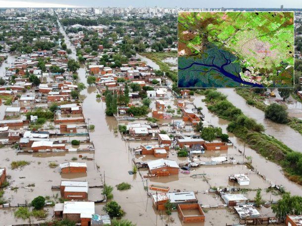 Publicaron una imagen satelital de cómo quedó Bahía Blanca tras el temporal