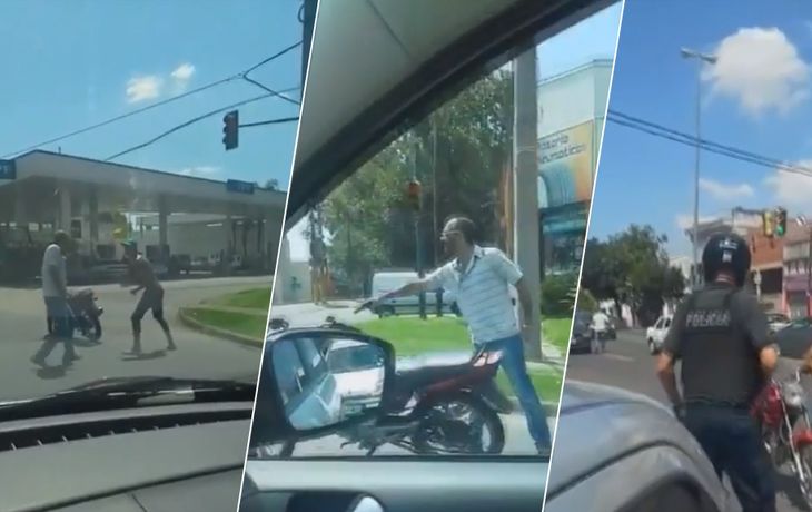 Furia en plena calle: sacó un arma durante una pelea y quedó filmado