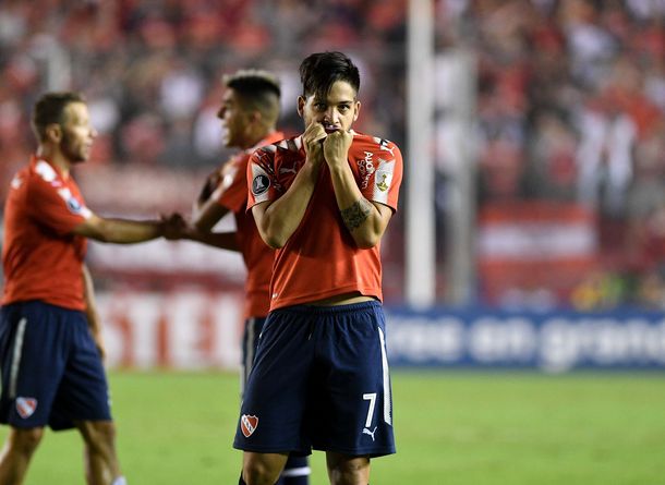 Martín Benítez celebra el gol del triunfo