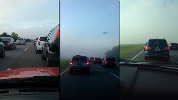 arranco el exodo de fin de ano: la ruta 2 cargada, con neblina y lluvias arranco el exodo de fin de ano: la ruta 2 cargada, con neblina y lluvias