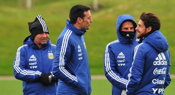 Jorge Sampaoli, Lionel Scaloni, Sebastián Beccacece y Pablo Aimar Jorge Sampaoli, Lionel Scaloni, Sebastián Beccacece y Pablo Aimar