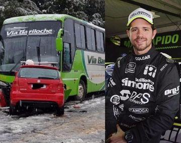 El piloto de TC Mauro Giallombardo se accidentó en la ruta 40 La Angostura-Barioche