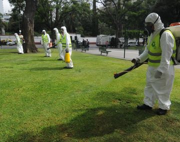 Fumigación de mosquitos. Foto archivo 2016.