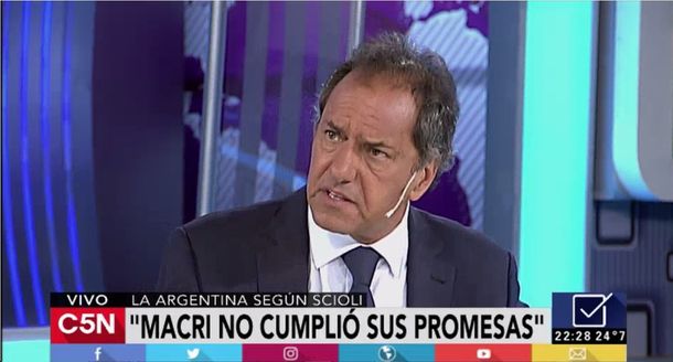 Daniel Scioli en C5N a un año del debate presidencial