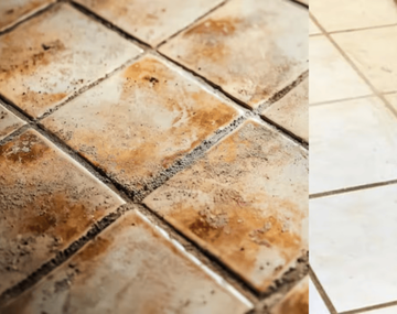 El truco casero para dejar las juntas de los cerámicos limpias con agua oxigenada.