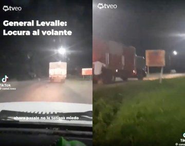 Terror en una ruta: los chocó un camionero a propósito y se trepó al acoplado mientras se fugaba
