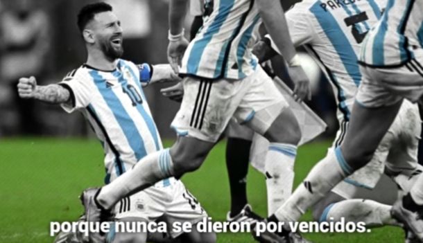 El spot de la Selección Argentina cerrando el 2023: Levantemos la copa bien alto